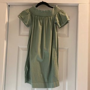 Vineyard Vines Olive Green Off the Shoulder Dress XS